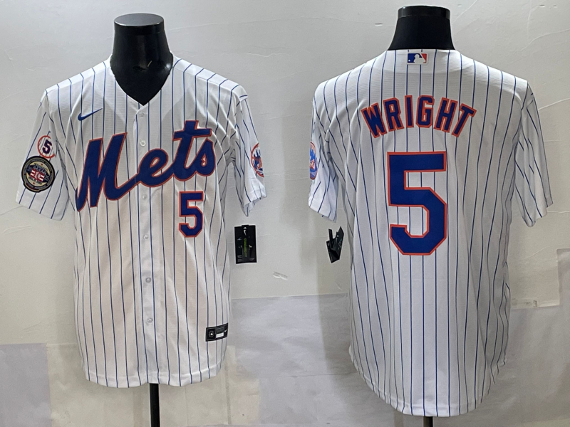 Men 2025 New York Mets #5 Wright white MLB Nike jersey style 15